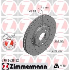 470.2438.52 ZIMMERMANN Гальмівний диск