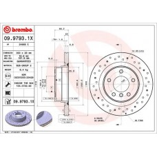 09.9793.1X BREMBO Гальмівний диск