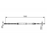 1 987 477 568 BOSCH Тросик, cтояночный тормоз