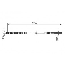 1 987 477 568 BOSCH Тросик, cтояночный тормоз