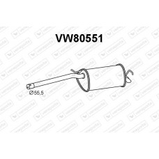 VW80551 VENEPORTE Глушник вихлопних газів кінцевий