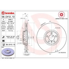 09.C412.13 BREMBO Гальмівний диск