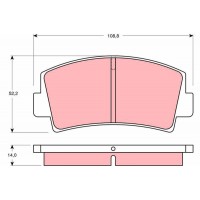 GDB139 TRW КомплеК т гальмівних колодок, дискове гальмо