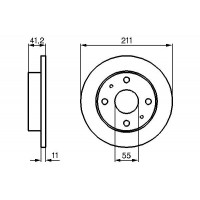 0 986 479 119 BOSCH Гальмівний диск