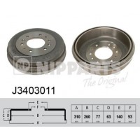 J3403011 NIPPARTS Гальмівний барабан