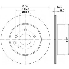8DD 355 118-711 HELLA Гальмівний диск
