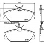 8DB 355 019-181 HELLA Комплект гальмівних колодок, дискове гальмо