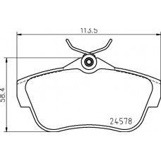 8DB 355 031-661 HELLA Комплект гальмівних колодок дисковий гальм