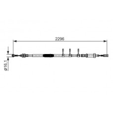 1 987 482 595 BOSCH Тросик, cтояночный тормоз