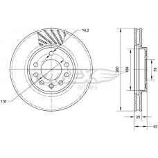 TX 70-11 TOMEX Brakes Гальмівний диск