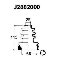 J2882000 NIPPARTS Комплект пыльника, Привідний вал