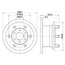DI-0254 JAPANPARTS Гальмівний диск