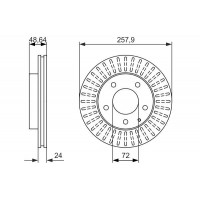 0 986 479 844 BOSCH Гальмівний диск