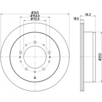 8DD 355 116-331 HELLA Гальмівний диск