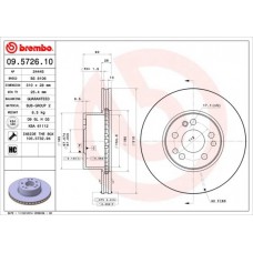 09.5726.10 BREMBO Гальмівний диск