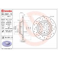 08.C501.1X BREMBO Гальмівний диск