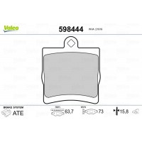 598444 VALEO КомплеК т гальмівних колодок, дискове гальмо