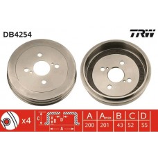 DB4254 TRW Гальмівний барабан