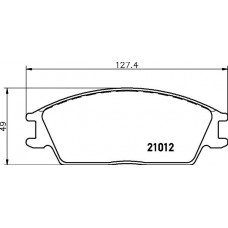 8DB 355 026-851 HELLA PAGID Комплект гальмівних колодок дисковий гальм