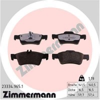 23334.965.1 ZIMMERMANN КомплеК т гальмівних колодок, дискове гальмо