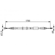 1 987 482 550 BOSCH Тросик, cтояночный тормоз