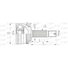 CVJ5689.10 OPEN PARTS Шарнирный комплект, Привідний вал