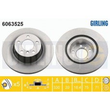 6063525 GIRLING Гальмівний диск