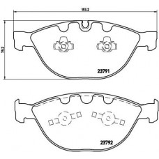 P 06 047 BREMBO Комплект гальмівних колодок дисковий гальм
