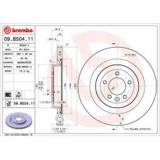 09.B504.11 BREMBO Гальмівний диск