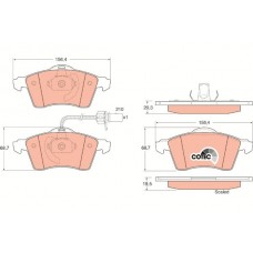 GDB1391 TRW TRW VW Гальмівні колодки дискові T4 96- с датч.