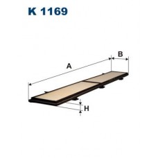 K 1169 FILTRON Фільтр повітря у внутрішньому просторі