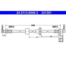 24.5113-0540.3 ATE Гальмівний шланг