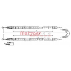 11.5953 METZGER Тросик, cтояночный тормоз