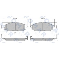 FO 846181 FOMAR Friction Комплект гальмівних колодок дисковий гальм