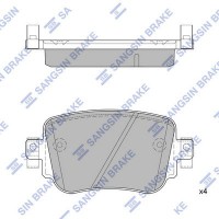 SP1900 Hi-Q Комплект гальмівних колодок дисковий гальм