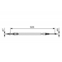 1 987 482 000 BOSCH Тросик, cтояночный тормоз