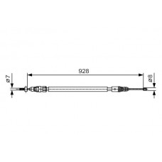1 987 482 000 BOSCH Тросик, cтояночный тормоз