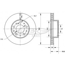TX 70-95 TOMEX Brakes Гальмівний диск