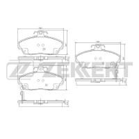 BS-1724 ZEKKERT Комплект гальмівних колодок дисковий гальм