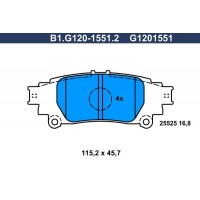 B1.G120-1551.2 GALFER КомплеК т гальмівних колодок, дискове гальмо