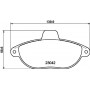 8DB 355 019-251 HELLA Комплект гальмівних колодок дисковий гальм