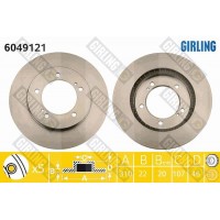 6049121 GIRLING Гальмівний диск