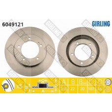 6049121 GIRLING Гальмівний диск
