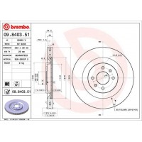 09.8403.51 BREMBO Гальмівний диск