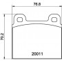 8DB 355 017-451 HELLA Комплект гальмівних колодок, дискове гальмо