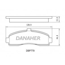 DBP779 DANAHER Комплект гальмівних колодок дисковий гальм