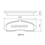 DBP779 DANAHER Комплект гальмівних колодок дисковий гальм