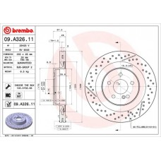 09.A326.11 BREMBO Гальмівний диск