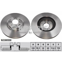 N3300550 NIPPARTS Гальмівний диск