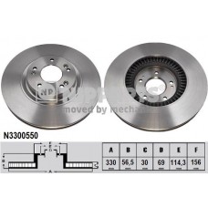 N3300550 NIPPARTS Гальмівний диск